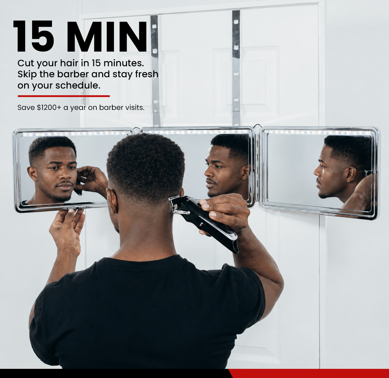 Self-Cut System 2.0 Heaven Lights LED 3-Way Mirror