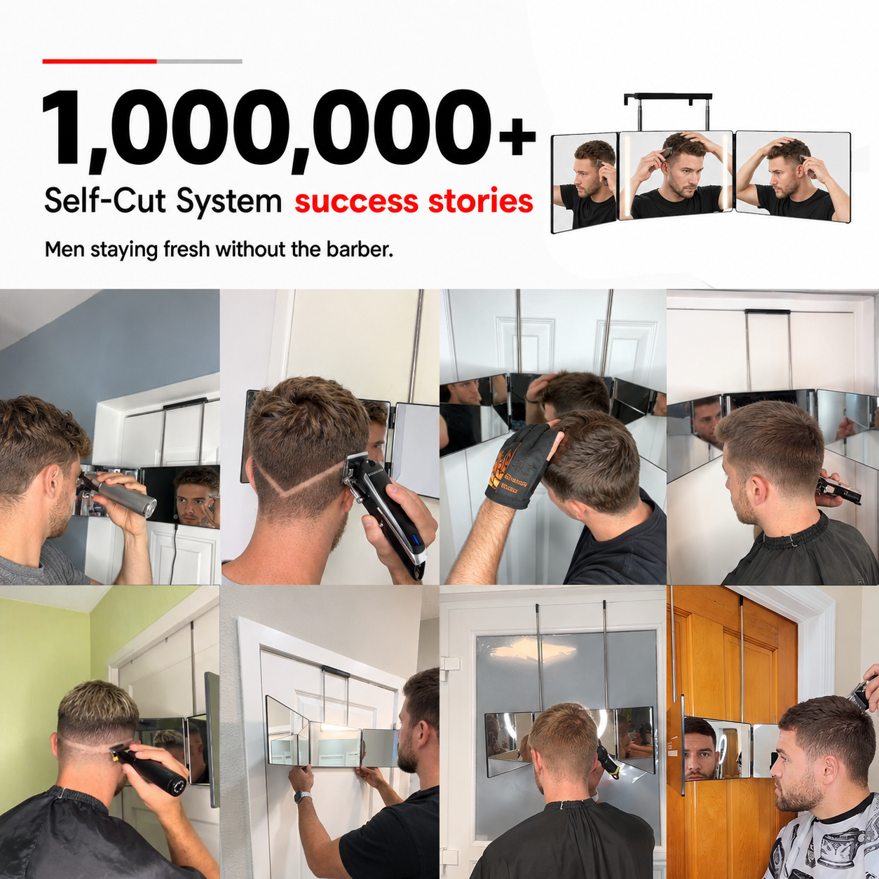 Self-Cut System 3.0 LED Mirror – Classic Haircuts