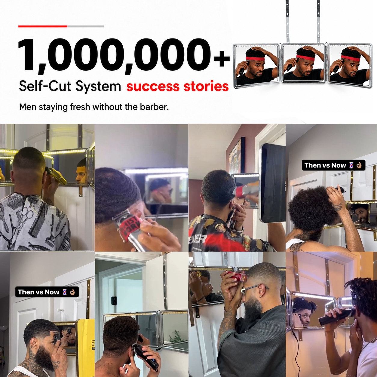 Self-Cut System 2.0 Heaven Lights LED 3-Way Mirror