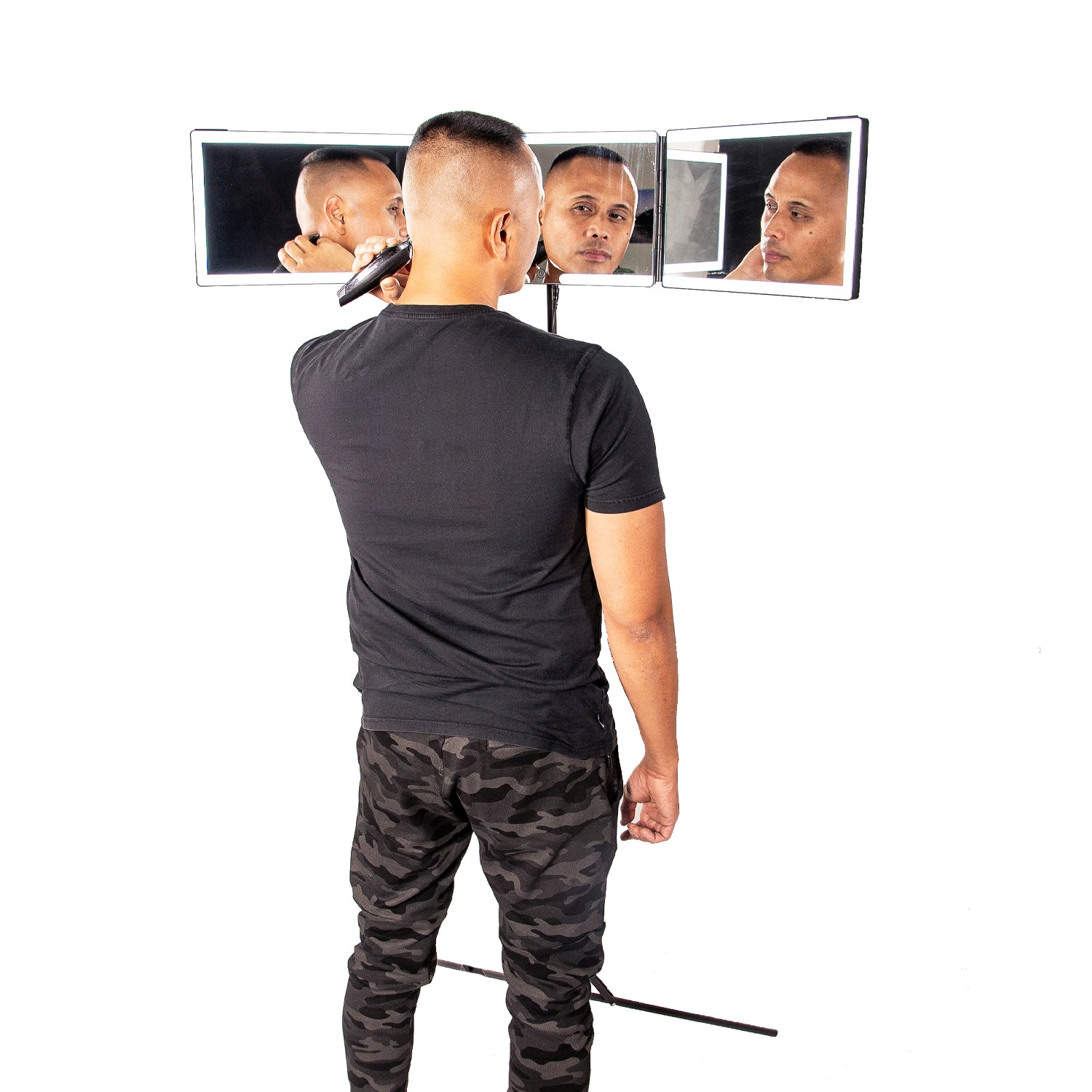 SELF-CUT SYSTEM Travel Version - Three Way Mirror for Self Hair Cutting  with and 680474588152